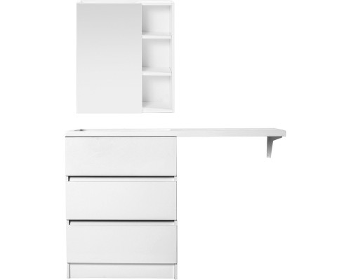 Тумба с раковиной Orange Sistema 130 L ST-70TUW+RAL Белая глянцевая