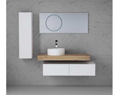 Зеркало Jorno Modulare 120 Mdlr.02.120/W/JR с подсветкой с сенсорным выключателем и увеличением