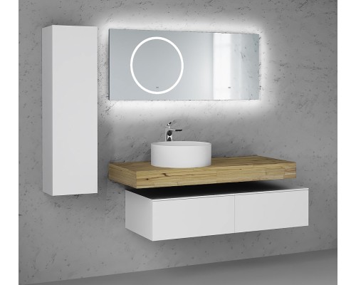 Зеркало Jorno Modulare 120 Mdlr.02.120/W/JR с подсветкой с сенсорным выключателем и увеличением