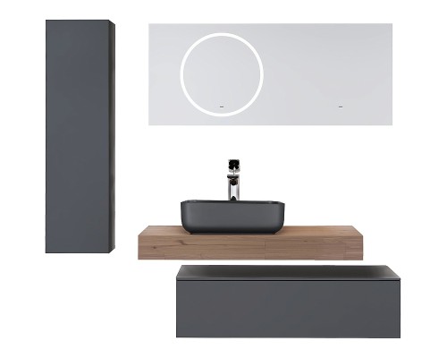 Зеркало Jorno Modulare 120 Mdlr.02.120/W/JR с подсветкой с сенсорным выключателем и увеличением