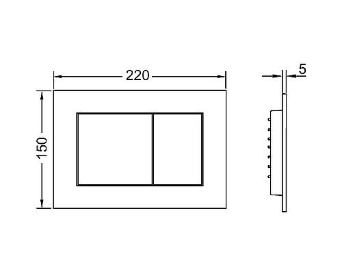 Инсталляция Tece Now 9400414 для унитаза с Черной матовой клавишей смыва