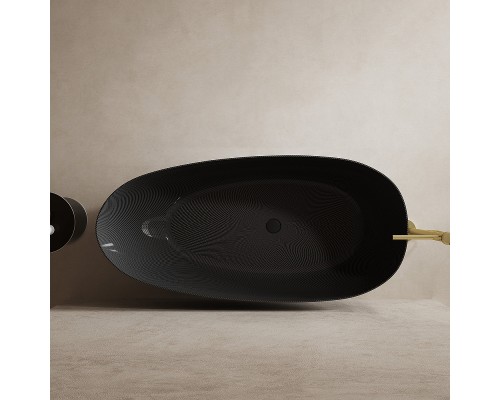 Карбоновая ванна Abber Karbon 170x80 AK9011-1.7 Черная без гидромассажа