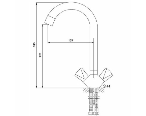 Смеситель для раковины Aringa Арно AR02026CH Хром