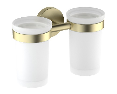 Стакан для зубных щеток Schein Kahlo 9132BG двойной Золото матовое