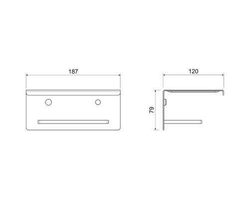 Держатель туалетной бумаги Schein Klimt 9245MB с полкой Черный матовый