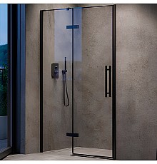 Душевая дверь Ravak Cool COSD2-100 X0VVAC300Z1 профиль Черный стекло Transparent