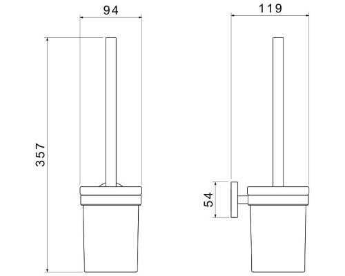 Ершик для унитаза Schein Kahlo 9161MB Черный матовый