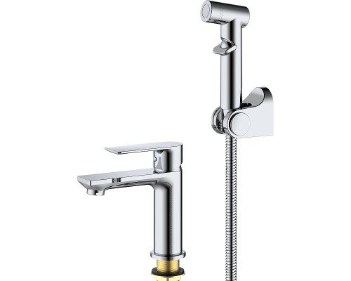 Смеситель для раковины Splenka S05.12 с гигиеническим душем Хром