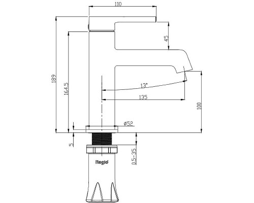 Смеситель для раковины Raglo R20.10 Хром