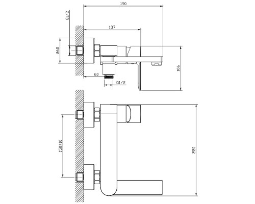 Смеситель для ванны Splenka S06.30 Хром