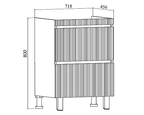 Тумба под раковину Runo Модена 75 00-00001453 Белая