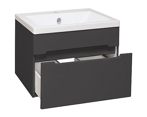 Тумба под раковину Runo Парма 60 00-00001428 подвесная Графит