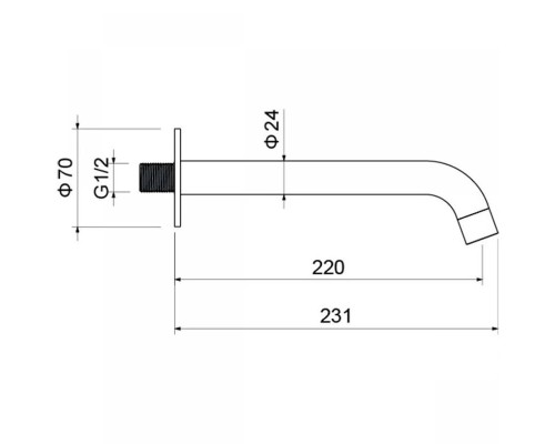 Излив для смесителя Aquatek Европа AQ1341CR Хром