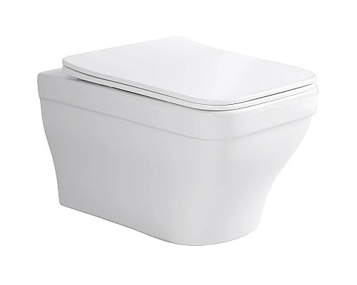 Комплект унитаза с инсталляцией Aquatek Set Aquatek Амадео-012 4в1 с сиденьем Микролифт и Черной матовой клавишей смыва