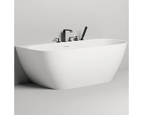 Ванна из искусственного камня Salini Sofia Wall 160х80 102517G Белая глянцевая