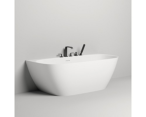 Ванна из искусственного камня Salini Sofia Wall 160х80 102517G Белая глянцевая