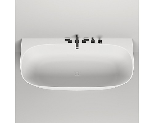 Ванна из искусственного камня Salini Sofia Wall 160х80 102517G Белая глянцевая
