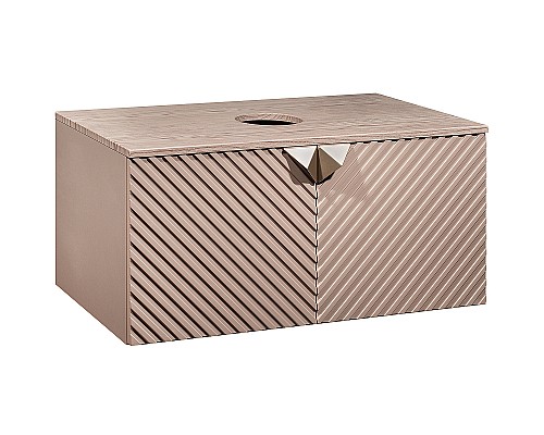 Тумба под раковину Runo Андорра 85 00-00002017 подвесная Кашемир серый Дуб какао