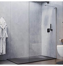 Душевая перегородка Veconi Korato KR-77 90 KR77-90-01-C8 профиль Хром стекло прозрачное