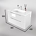 Тумба под раковину Style Line Марелла 90 Люкс Plus СС-00002414 подвесная Белый глянец антискрейтч