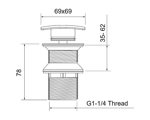 Донный клапан Aquatek AQ6004MB click-clack Черный матовый