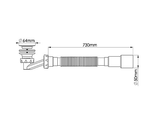 Сифон для душевого поддона Nova 1622 Хром
