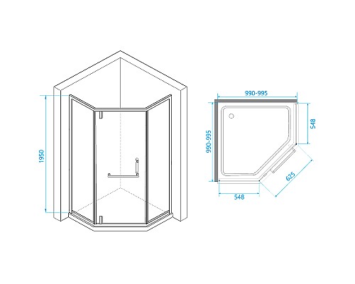 Душевой уголок RGW Hotel HO-084Gb 100x100 350608400-026 профиль Золото брашированное стекло матовое-сатинат