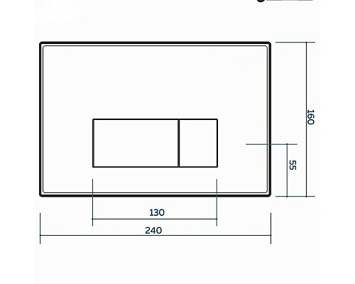 Клавиша смыва Maretti Umbria AC12UM-015 Хром глянцевый