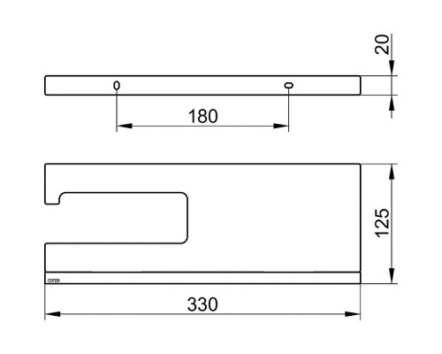 Держатель туалетной бумаги Keuco Edition 90 Square 19173 018000 с полкой Хром Дымчатое стекло