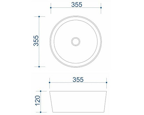 Раковина-чаша Maretti Elena 36 EA13NS63-844 Белая