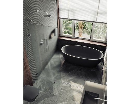 Душевая перегородка Maybah Glass MGD-270-4 990x1950 коннектор стена-стекло Хром глянцевый стекло сатиновое