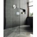 Душевая перегородка Maybah Glass 890x1950 в широком профиле Хром матовый стекло сатиновое