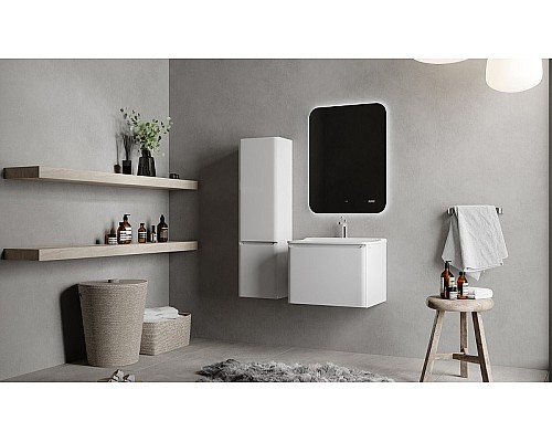 Зеркало Raval Ego 60 Ego.02.60/W/RL с подсветкой с бесконтактным выключателем и часами Зеркало Raval Ego 60 Ego.02.60/W/RL с подсветкой с бесконтактным выключателем и часами