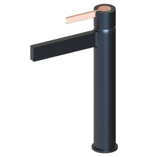 Смеситель для раковины beWash Incanto Черный матовый Розовое золото