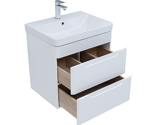 Комплект мебели для ванной Aquanet София 60 274197 подвесной Белый глянец