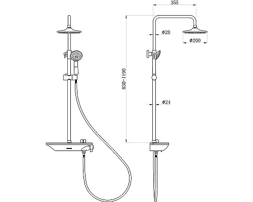 Душевая система beWash BV0MMSS6617 Хром