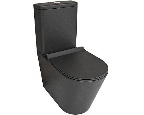 Унитаз компакт beWash Aldo BKBWT101670 Черный матовый с бачком и сиденьем Микролифт