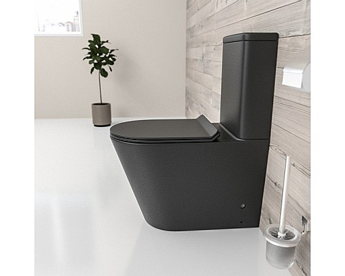 Унитаз компакт beWash Aldo BKBWT101670 Черный матовый с бачком и сиденьем Микролифт