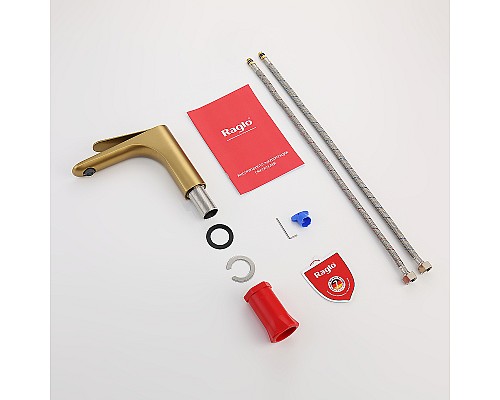 Смеситель для раковины Raglo R21.10.03 Золото матовое