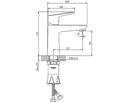 Смеситель для раковины Raglo R31.10 Хром