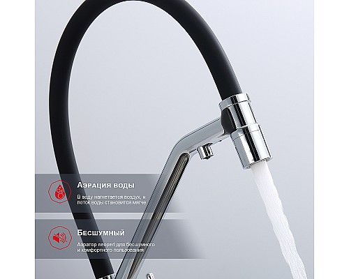 Смеситель для кухни Raglo R80.62 Хром Черный