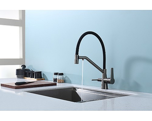 Смеситель для кухни Raglo R80.62.09 Графит матовый Черный