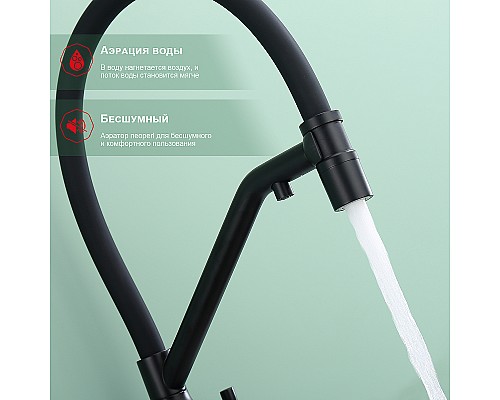 Смеситель для кухни Raglo R81.62.06 Черный матовый