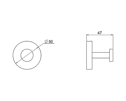 Крючок Aquatek Бетта AQ4601MB Черный матовый