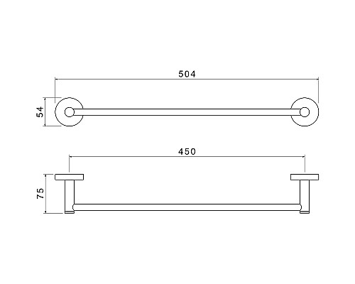 Полотенцедержатель Aquatek Европа AQ4120CR Хром