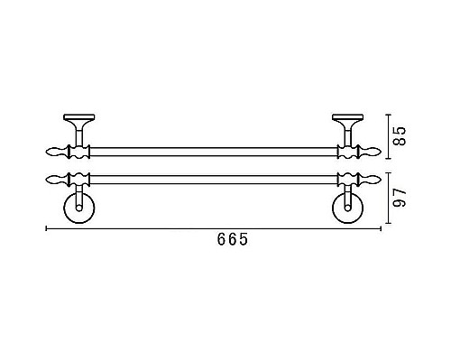 Полотенцедержатель Art&Max Bohemia AM-4224-Br Бронза