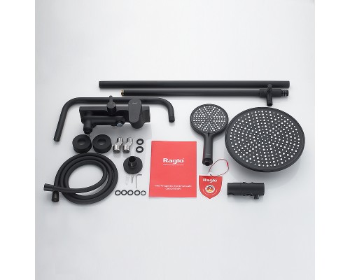 Душевая система Raglo R31.24.06 Черная матовая