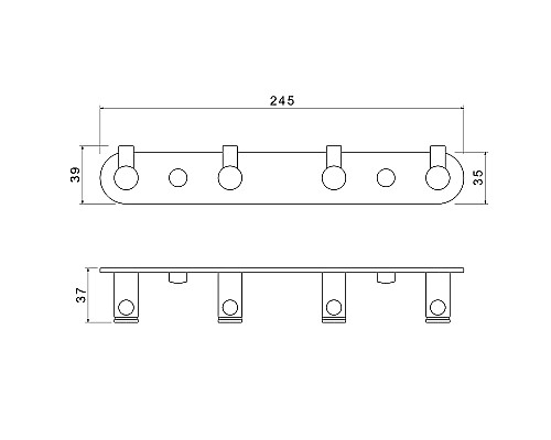 Вешалка для полотенец Aquatek Европа AQ4123CR Хром
