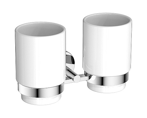 Стакан для зубных щеток Aquatek Бетта AQ4617CR двойной Хром