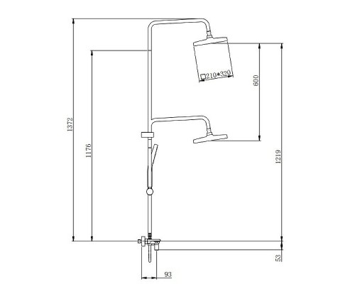 Душевая система Splenka S52.24.06 Черная матовая